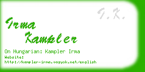 irma kampler business card